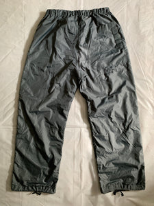 1990s Final Home Faded Grey Nylon Survival Zipper Pants - Size L