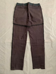 2001 General Research Faded Plum Ribbed Paneled Bike Pants - Size L