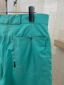 1980s Armani Teal Mesh Pocket Shorts - Size L