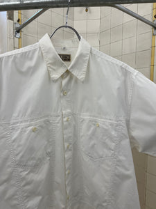 1980s Marithe Francois Girbaud x Closed White Front Pocket Shirt - Size M