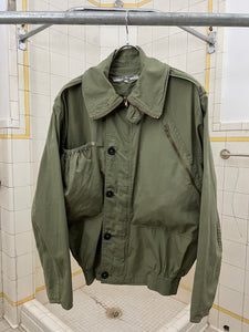 1980s Katharine Hamnett High Neck Khaki Green RAF MK3 Jacket - Size L