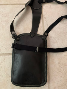 ss2005 Issey Miyake Black Leather Body Holster Bag - Size OS