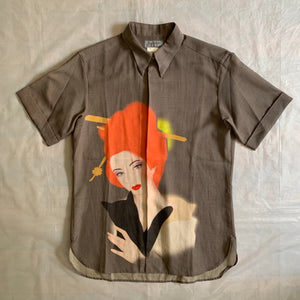 ss2002 Yohji Yamamoto Polyester Gauze Saeko Shirt - Size L