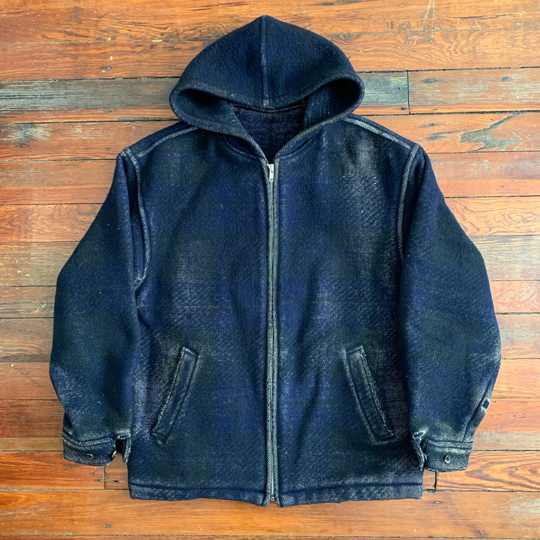 1980s CDGH Faded Hooded Worker Jacket - Size XL