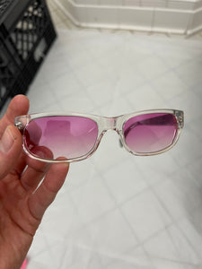 ss2005 CDGH+ x Cutler & Gross Narrow Pink Glasses with Chrome Side Framing - Size OS