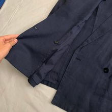 Load image into Gallery viewer, 1980s Katharine Hamnett Navy Linen Double Breasted Blazer - Size M