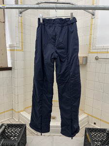 2000s Armani Navy Futuristic Padded Nylon Pants - Size S