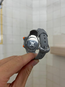 2000s Oakley ‘D2’ Digital Watch in Grey/Orange - Size OS