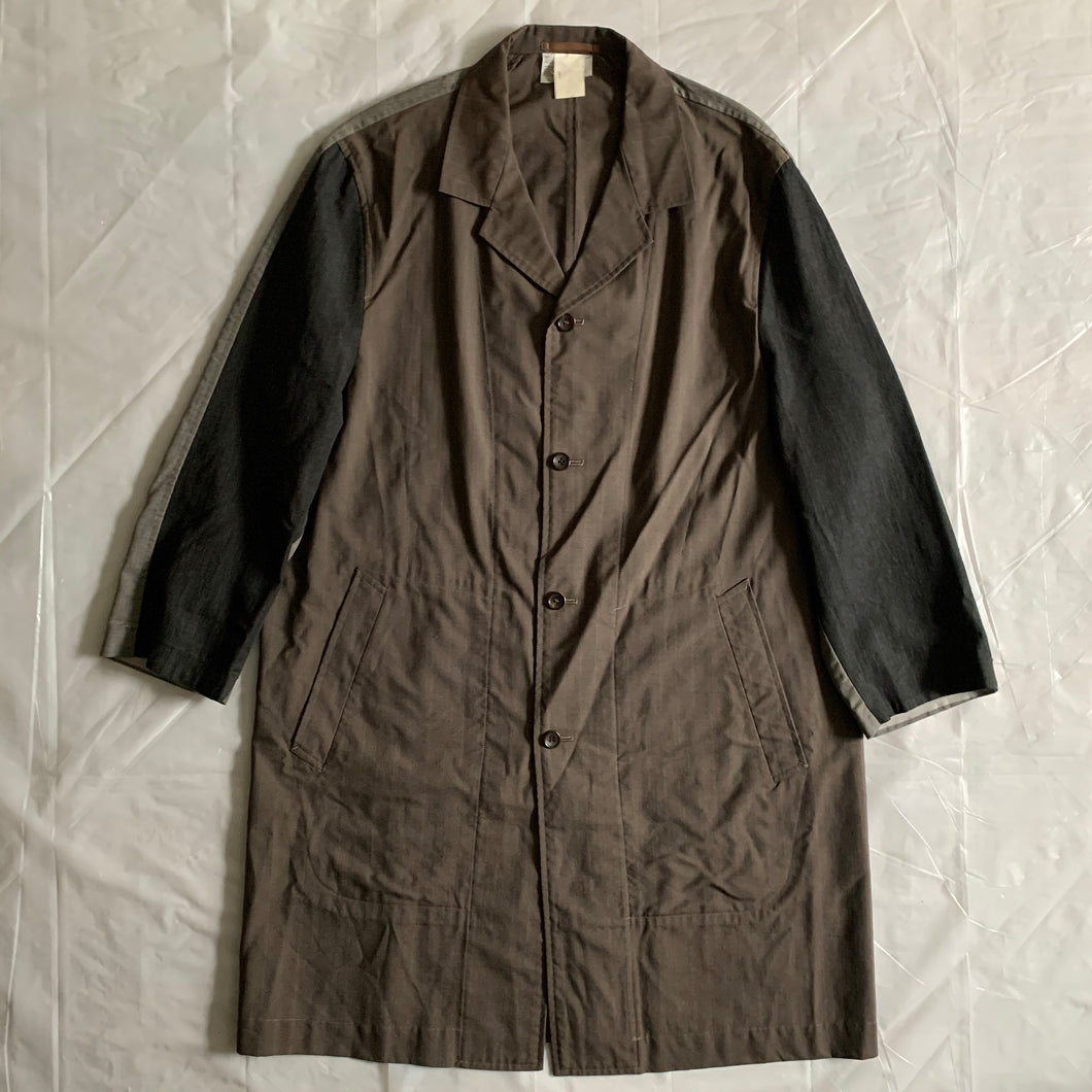 1990s CDGH+ Reconstructed Suit Panelled Long Coat - Size L