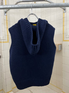2000s Mandarina Duck Knitted Hooded Vest - Size M