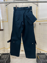 aw2017 Kiko Kostadinov Steel Blue Wrapped Knee Waistbag Trousers 