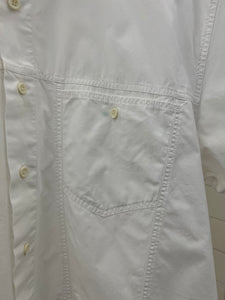 1980s Marithe Francois Girbaud x Closed White Front Pocket Shirt - Size M