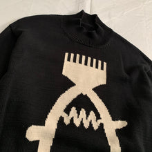 Load image into Gallery viewer, 2000s Yohji Yamamoto Buzzer Intarsia Sweater - Size M