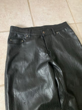 Load image into Gallery viewer, 1990s Dexter Wong Faux Leather Topography Pants - Size S