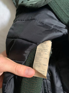 1990s Armani Forest Green Padded Quilted Vest - Size L