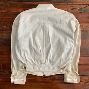 1990s Issey Miyake Cream Oversized Denim Jacket - Size M
