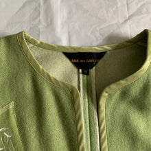 Load image into Gallery viewer, 1989 CDG Green Object Dyed and Hand Painted Bolero Jacket - Size S