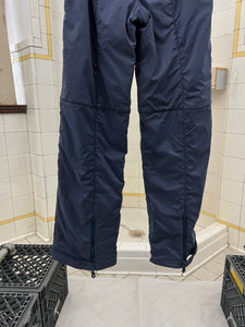 2000s Armani Navy Futuristic Padded Nylon Pants - Size S