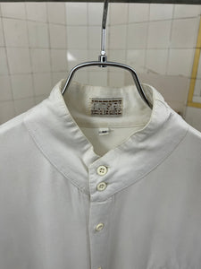 1980s Marithe Francois Girbaud x Closed Viscose Raised Collar Button Down Shirt - Size M