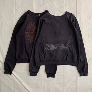 2001 Bernhard Willhelm Lung Embroidered Crewneck Sweater - Size M