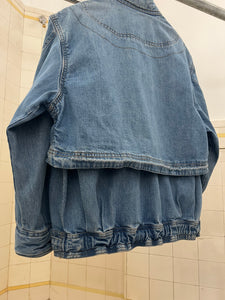 1980s Marithe Francois Girbaud Light Wash Denim Double Closure Jacket - Size M