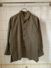 Load image into Gallery viewer, aw1992 Issey Miyake Khaki Military Shirt with Ribbed Collar - Size S