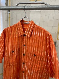 ss1996 Issey Miyake Men Orange Dyed Shirt - Size L
