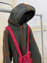 Load image into Gallery viewer, Seeing Red Green Dyed Elephant Trunk Hoodie with Red Token Bag - Size OS