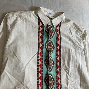 ss1991 Yohji Yamamoto Tribal Pattern Cotton Shirt - Size M