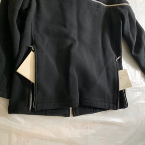 aw2004 Yohji Yamamoto Wool Front/Back Zip Hunting Jacket - Size L