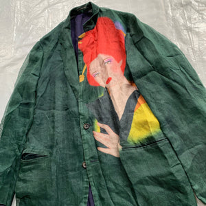 ss2002 Yohji Yamamoto Silk Gauze Saeko Jacket - Size L