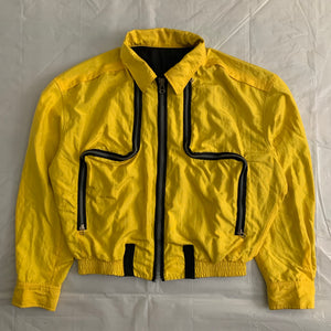 ss1993 Issey Miyake Yellow Nylon Tactical Zipper Blouson - Size L