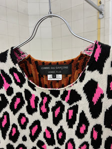 ss2018 CDGH+ Reversible Leopard Knit Vest - Size S