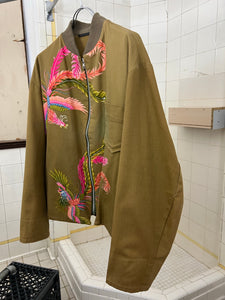 ss1996 Yohji Yamamoto Yuzen Dyed Phoenix Print Work Jacket - Size OS