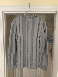 1990s Armani Grey Paneled Mohair Sweater - Size XL