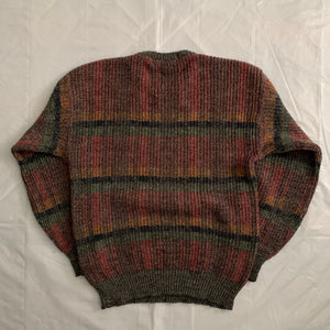 1980s Armani Plaid Multi Colored Wool Sweater - Size L