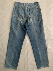1990s CDGH Faded Vintage White Label Denim with Knee Blowout - Size S
