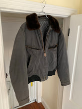 Load image into Gallery viewer, 1990s Armani Washed B-15 Bomber Jacket with Removable Fur Collar and Articulated Shoulder Gusset - Size XL
