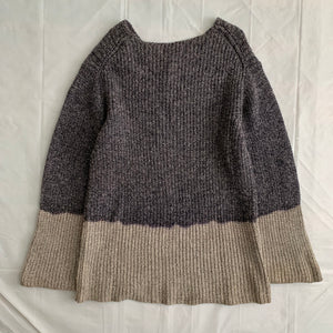 aw1993 CDGH+ Grey Dip Dyed Knitted Sweater - Size OS