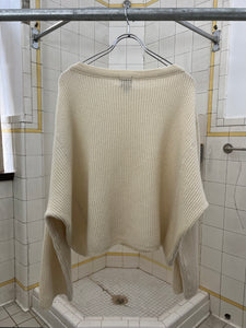1980s Marithe Francois Girbaud Cropped Oversized Wide Neck Sweater - Size L