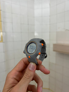 2000s Oakley ‘D2’ Digital Watch in Grey/Orange - Size OS