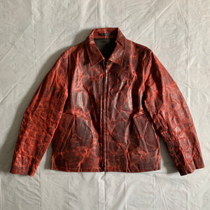 aw2009 Yohji Yamamoto x Justin Davis Uzi Pinup Blood Red Leather Jacket - Size M