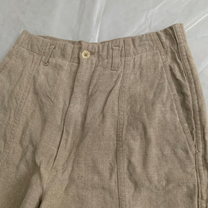 1980s CDGH Linen Trousers with Bleach Dyed Hems - Size S