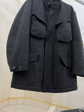 Load image into Gallery viewer, Late 1990s Mandarina Duck Thick Wool M65 Jacket with Grey Nylon Hood - Size L