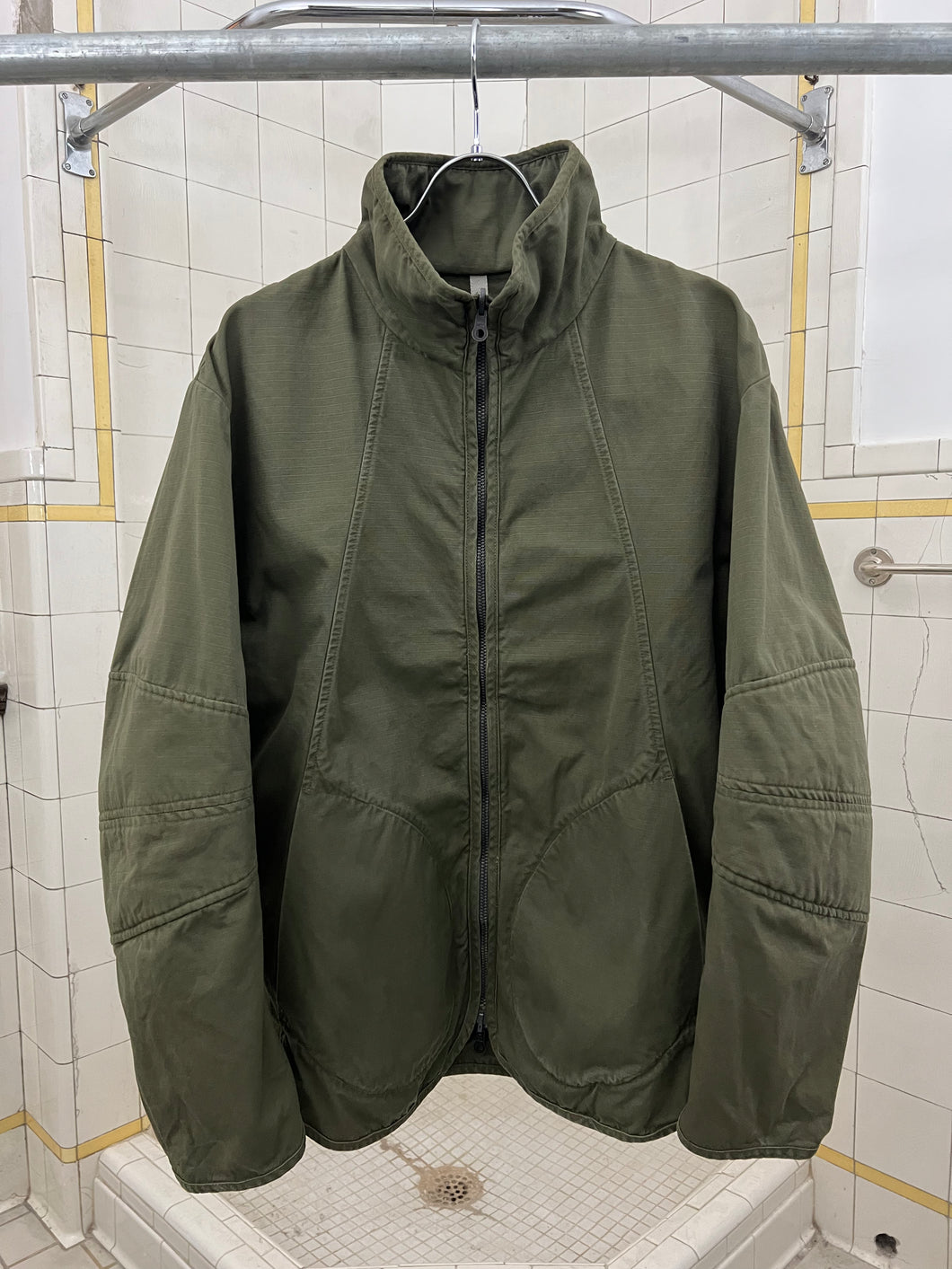 2000s Griffin Green Combat Jacket with Back Pouch Pocket - Size M