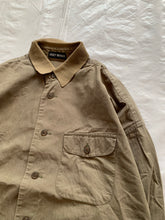 Load image into Gallery viewer, aw1992 Issey Miyake Khaki Military Shirt with Ribbed Collar - Size S