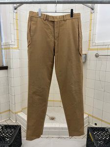 1990s Joe Casely Hayford Cotton Twill Work Trousers with Zipper Detailing - Size M