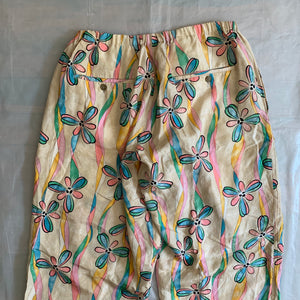 ss1993 Yohji Yamamoto Silk Floral Trousers - Size M