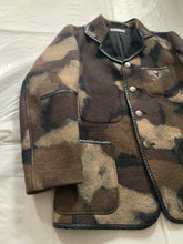 Load image into Gallery viewer, aw1997 Issey Miyake Wool Camo Blazer with Leather Trim - Size L