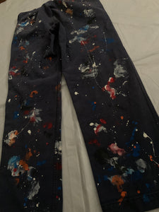 2011 CDGH Navy Paint Splatter Pants - Size L